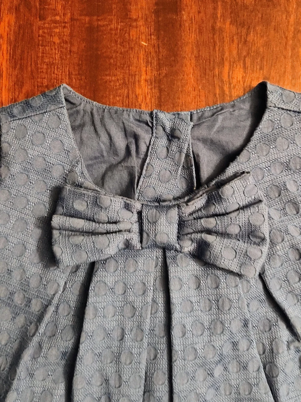 Gymboree Navy Eyelet Dot Dress with Waist Bow